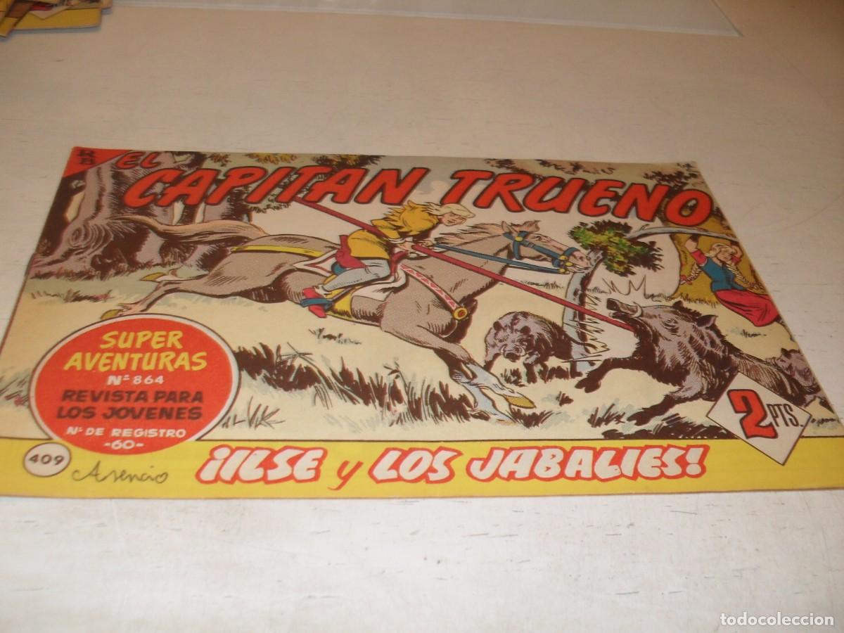 Tebeos: EL CAPITAN TRUENO,(ORIGINAL) N&ordm; 409,ILSE Y LOS JABALIES&iexcl;&iexcl;,DE V.MORA,DE 618.BRUGUERA,1956