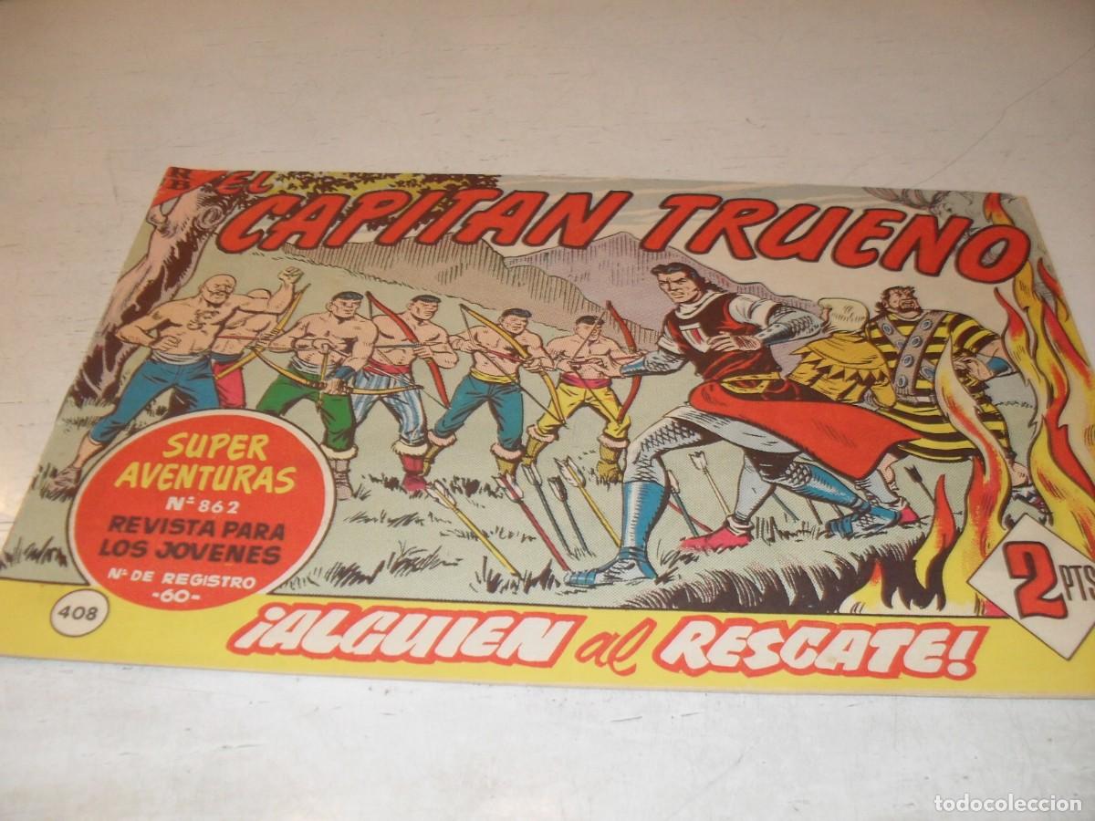 Tebeos: EL CAPITAN TRUENO,(ORIGINAL) N&ordm; 408,ALGUIEN AL RESCATE&iexcl;&iexcl;,DE V.MORA,DE 618.BRUGUERA,1956