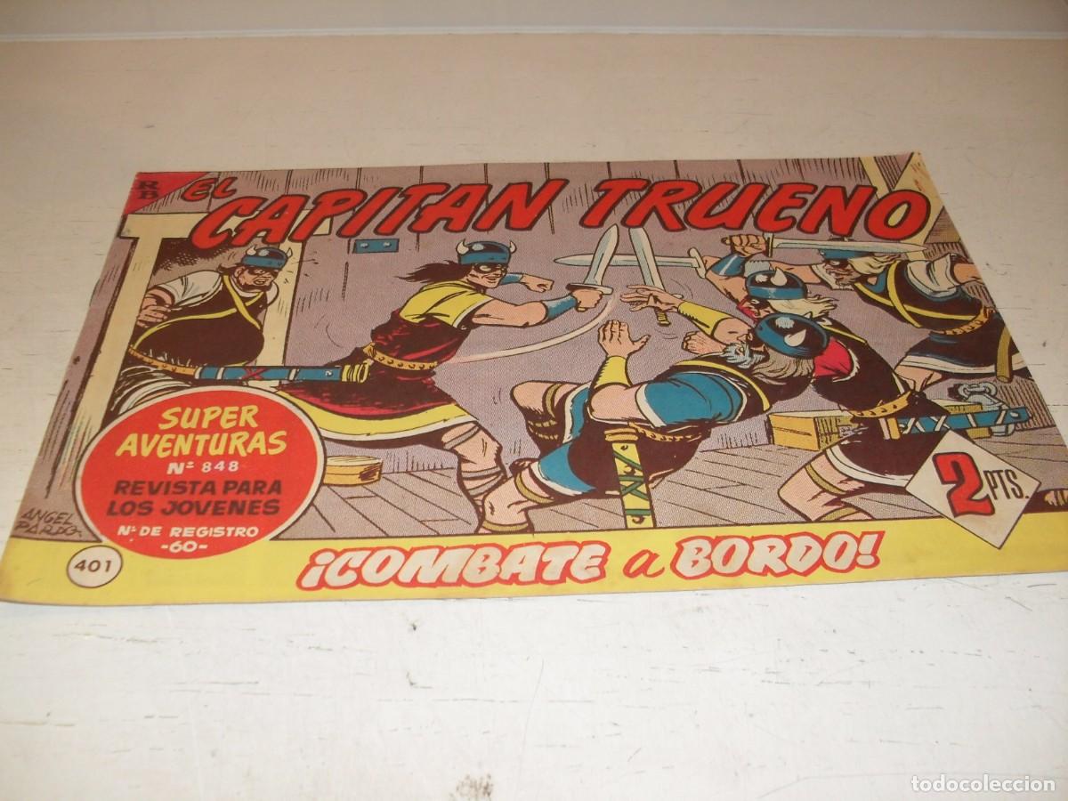 Tebeos: EL CAPITAN TRUENO,(ORIGINAL) N&ordm; 401,COMBATE A BORDO&iexcl;&iexcl;,DE V.MORA,DE 618.BRUGUERA,1956