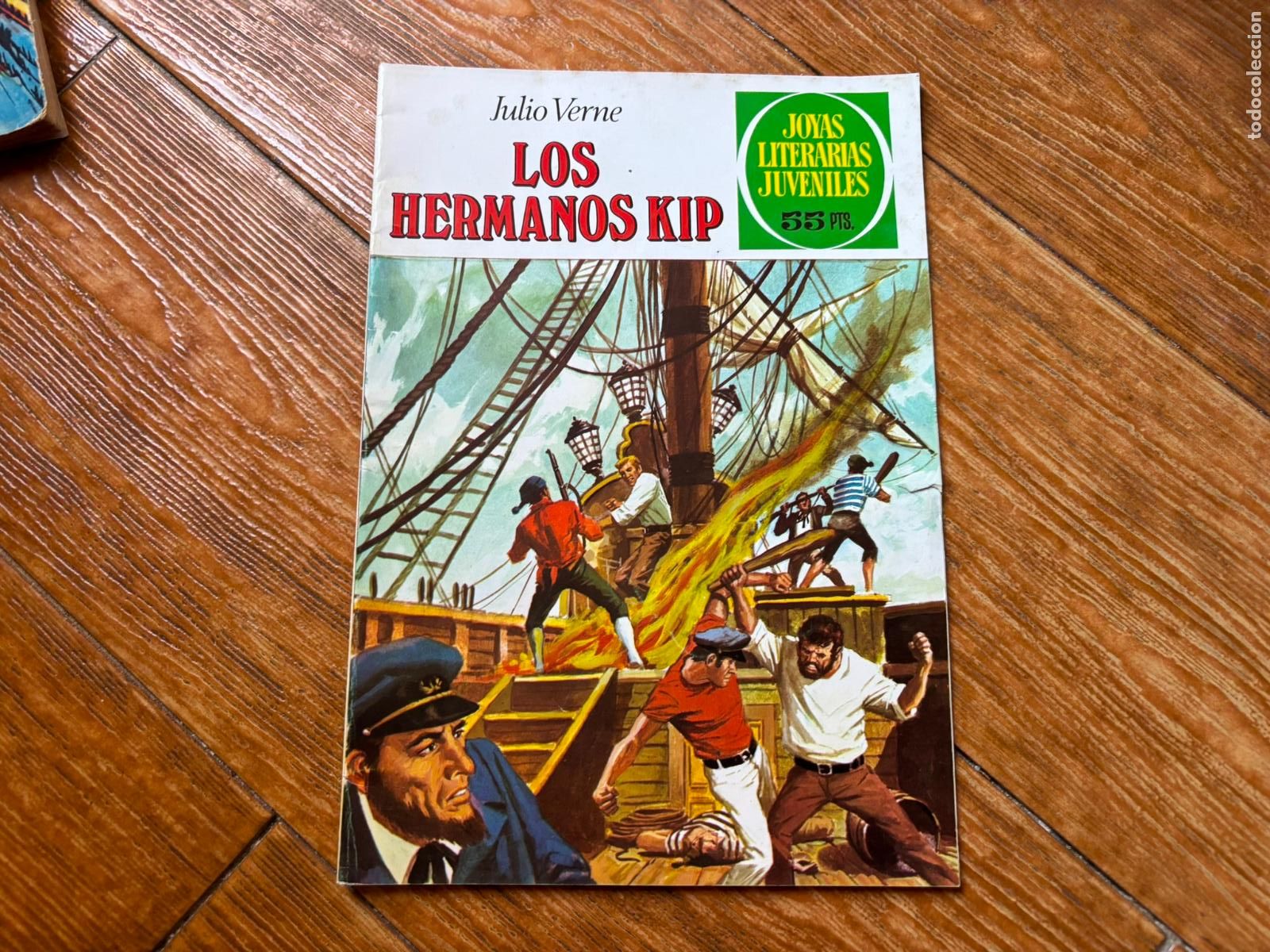 Tebeos: JOYAS LITERARIAS JUVENILES N&ordm; 158 LOS HERMANOS KIP. JULIO VERNE EDITORIAL BRUGUERA