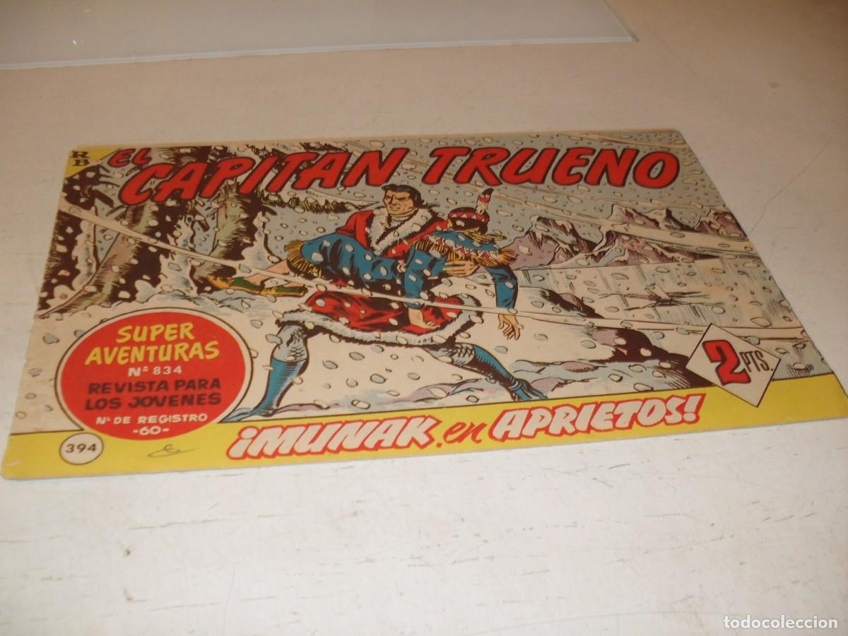 Livros de Banda Desenhada: EL CAPITAN TRUENO,(ORIGINAL) N&ordm; 394,MUNAK,EN APRIETOS&iexcl;&iexcl;,DE V.MORA,DE 618.BRUGUERA,1956