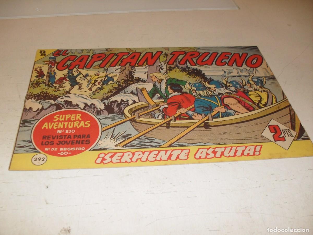 Tebeos: EL CAPITAN TRUENO,(ORIGINAL) N&ordm; 392,SERPIENTE ASTUTA&iexcl;&iexcl;,DE V.MORA,DE 618.BRUGUERA,1956