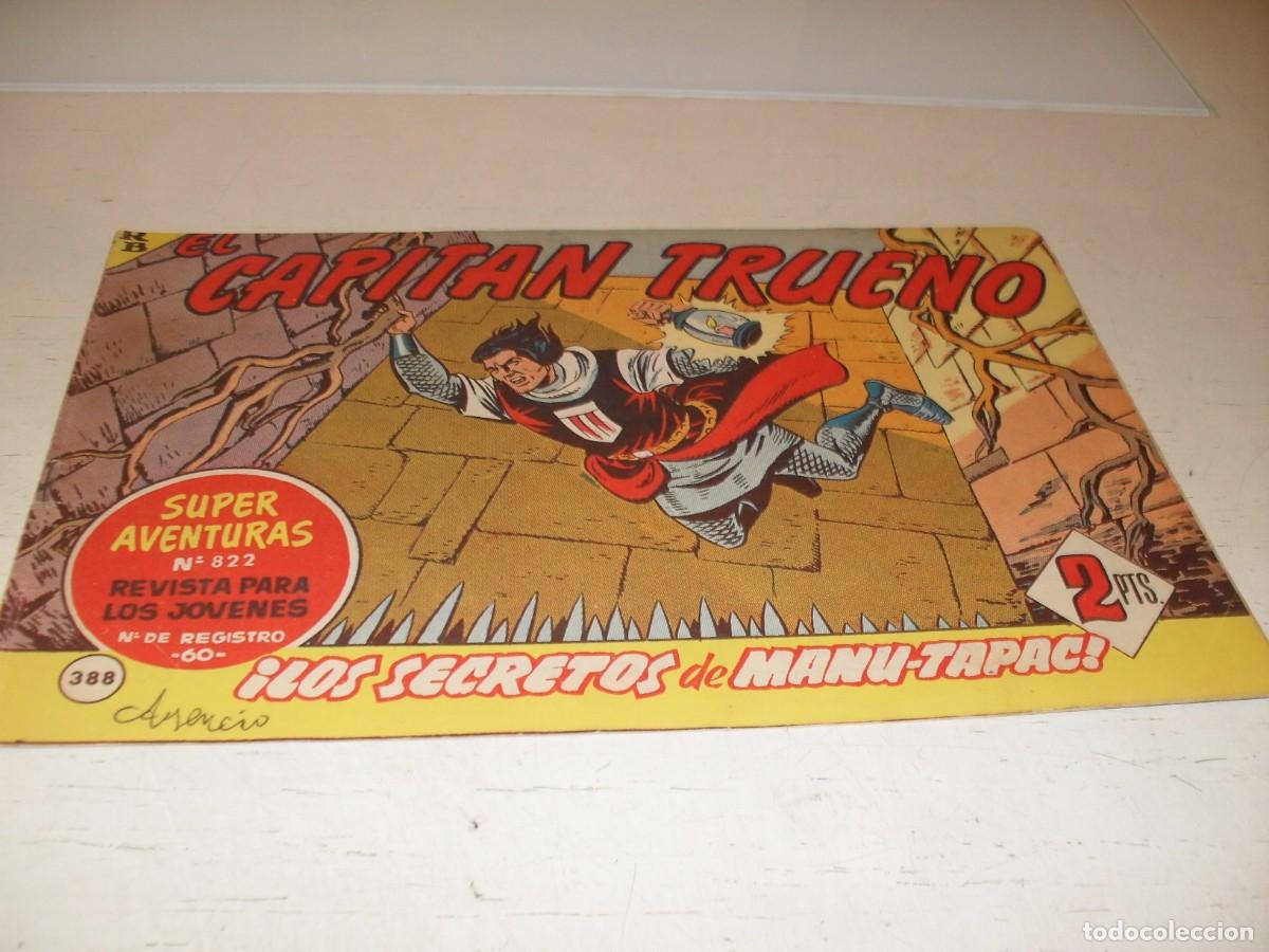 Tebeos: EL CAPITAN TRUENO,(ORIGINAL) N&ordm; 388,LOS SECRETOS DE MANU-TAPAC&iexcl;&iexcl;,DE V.MORA,DE 618.BRUGUERA,1956