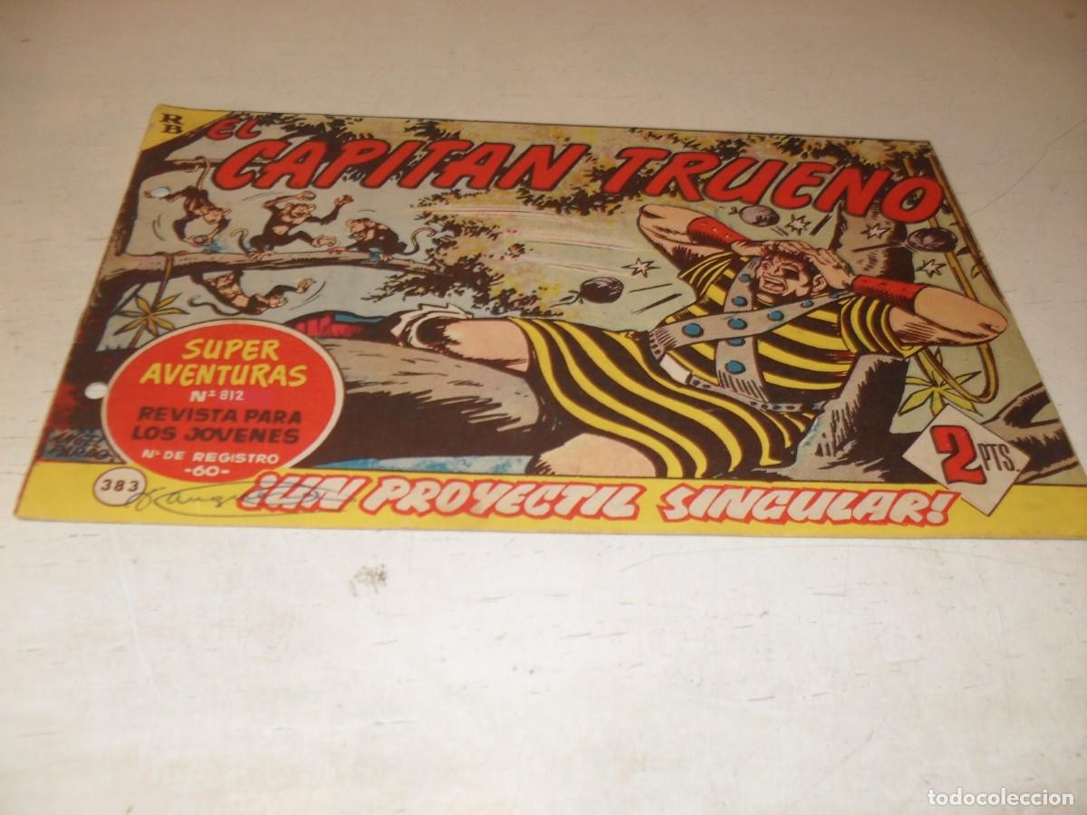 Tebeos: EL CAPITAN TRUENO,(ORIGINAL) N&ordm; 383,UN PROYECTIL SINGULAR&iexcl;&iexcl;,DE V.MORA,DE 618.BRUGUERA,1956