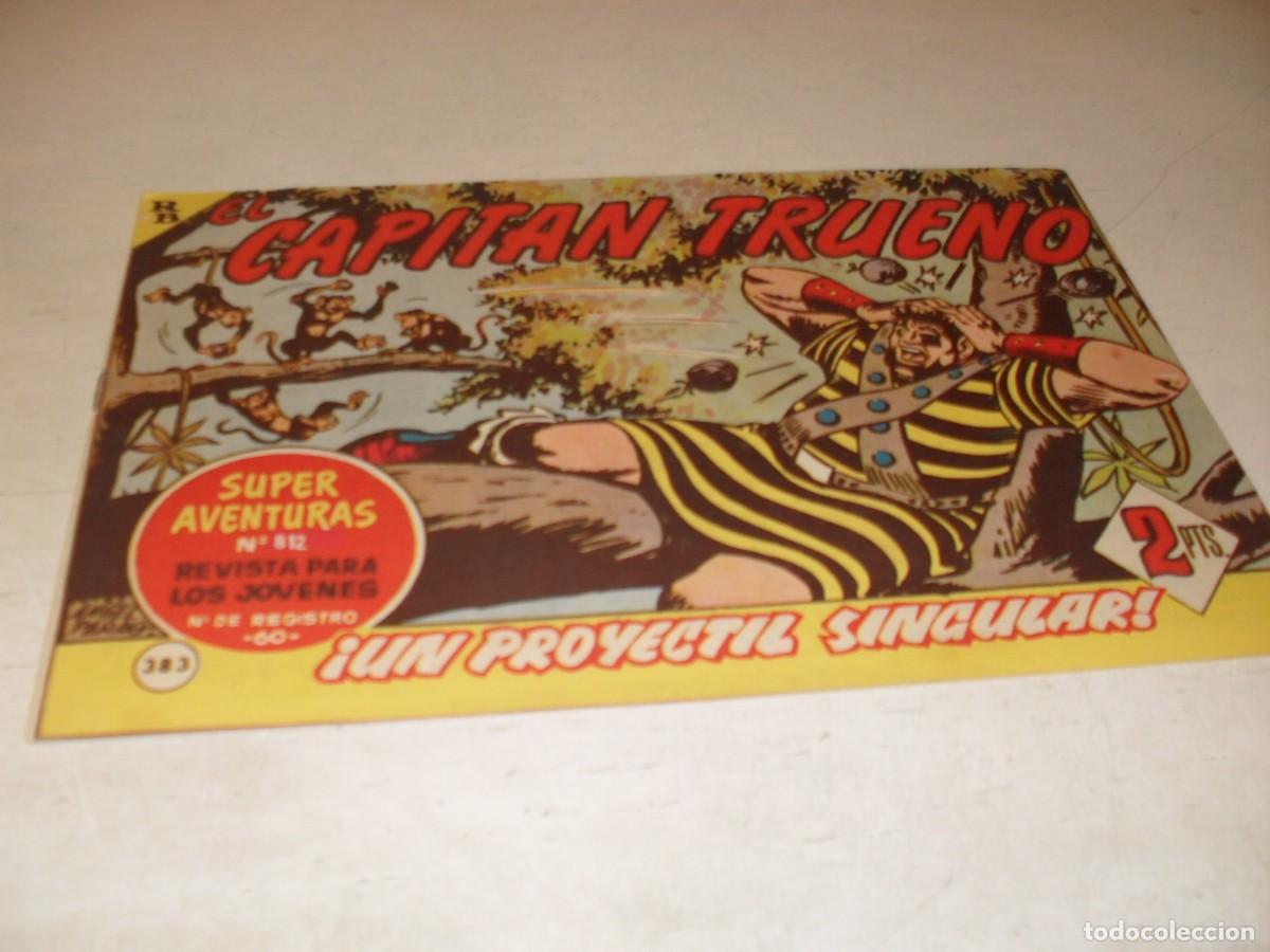 Tebeos: EL CAPITAN TRUENO,(ORIGINAL) N&ordm; 383,UN PROYECTIL SINGULAR&iexcl;&iexcl;,DE V.MORA,DE 618.BRUGUERA,1956
