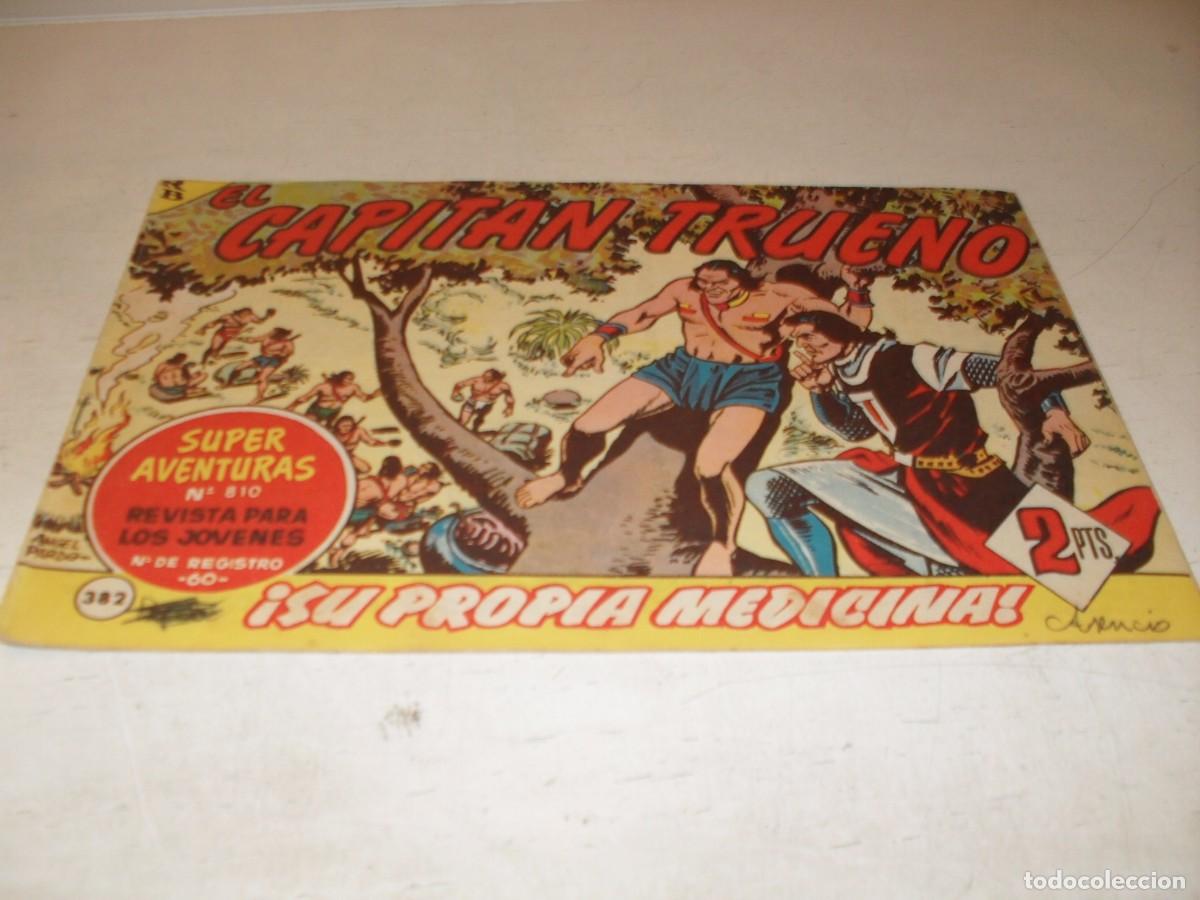 Tebeos: EL CAPITAN TRUENO,(ORIGINAL) N&ordm; 382,SU PROPIA MEDICINA&iexcl;&iexcl;,DE V.MORA,DE 618.BRUGUERA,1956