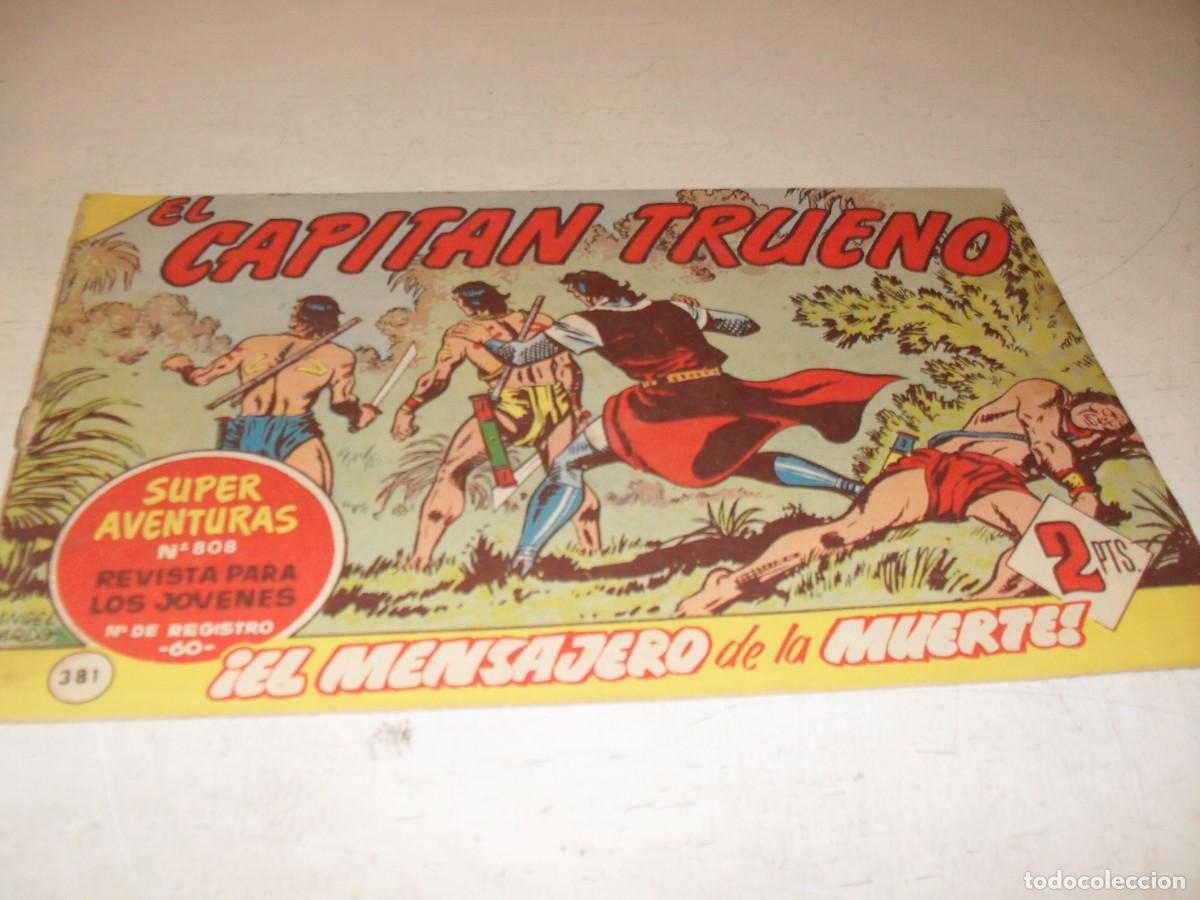 Tebeos: EL CAPITAN TRUENO,(ORIGINAL) N&ordm; 381,EL MENSAJERO DE LA MUERTE&iexcl;&iexcl;,DE V.MORA,DE 618.BRUGUERA,1956
