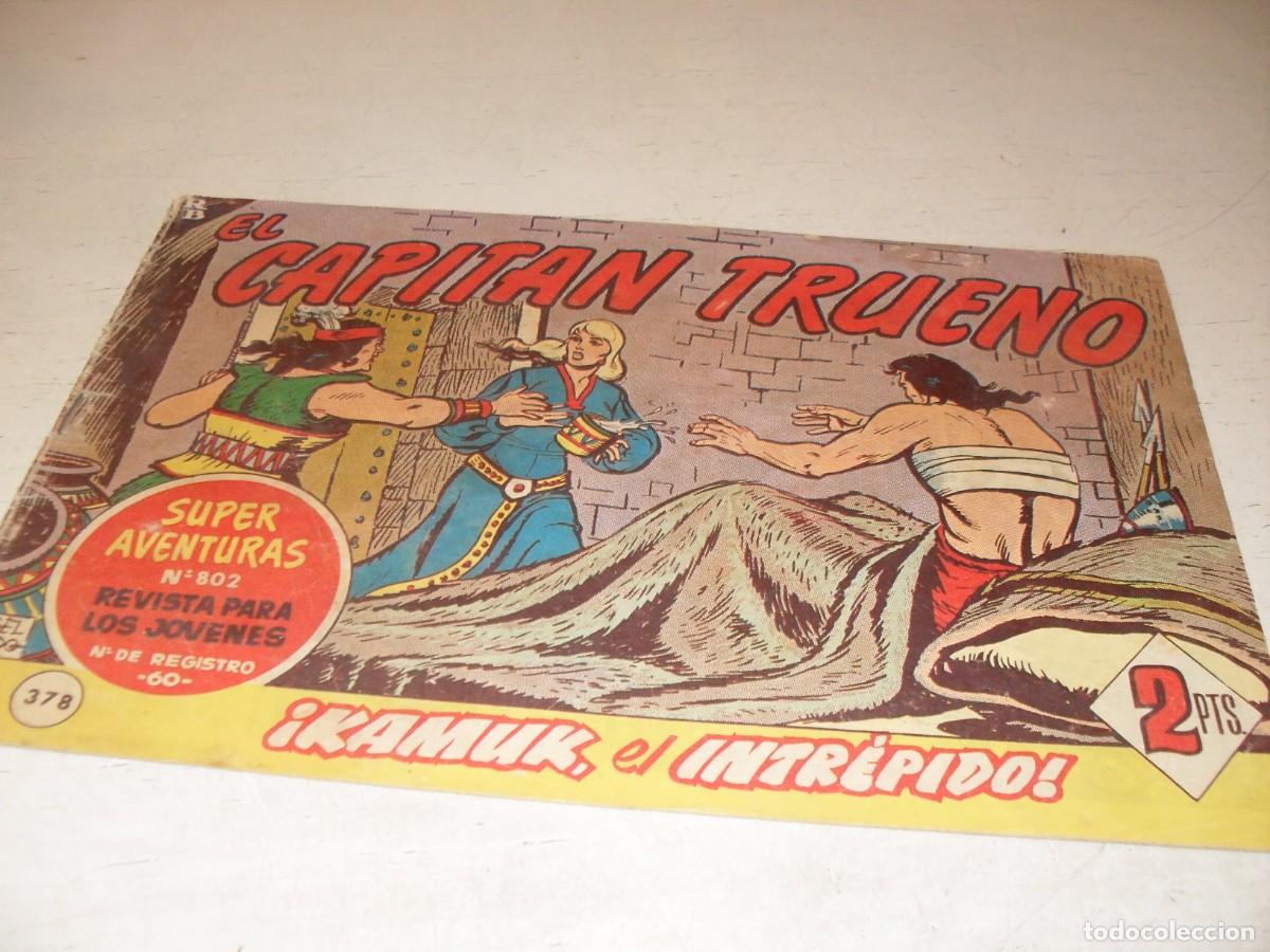 Tebeos: EL CAPITAN TRUENO,(ORIGINAL) 378,CON ANUNCIO DE JALISCO,DE V.MORA,DE 618.BRUGUERA,1956