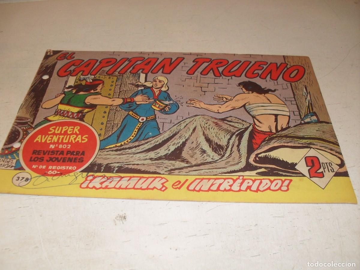 Tebeos: EL CAPITAN TRUENO,(ORIGINAL) 378,CON ANUNCIO DE JALISCO,DE V.MORA,DE 618.BRUGUERA,1956