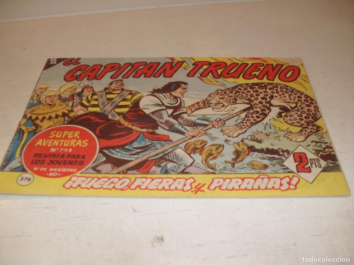 Tebeos: EL CAPITAN TRUENO,(ORIGINAL) 376,CON ANUNCIO EN INTERIOR DE JALISCO,DE V.MORA,DE 618.BRUGUERA,1956