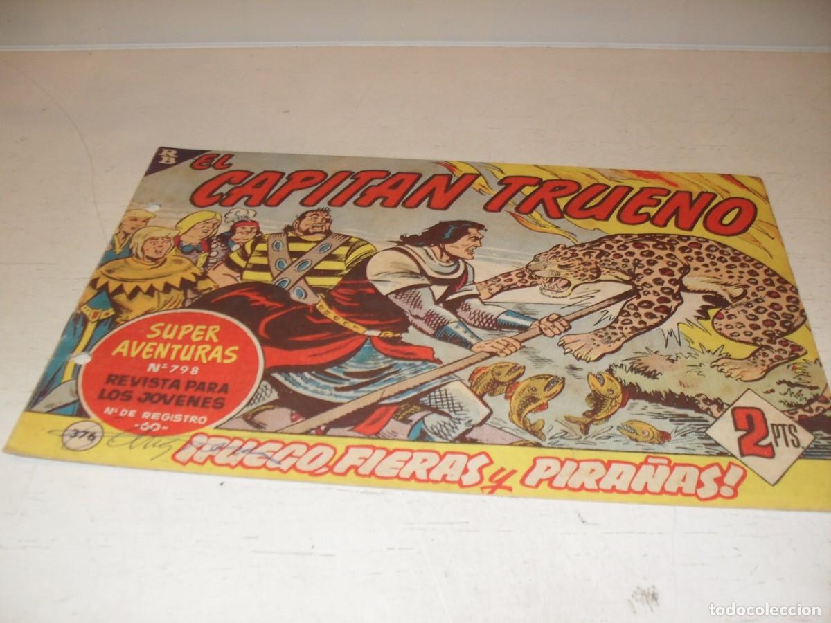 Tebeos: EL CAPITAN TRUENO,(ORIGINAL) 376,CON ANUNCIO EN INTERIOR DE JALISCO,DE V.MORA,DE 618.BRUGUERA,1956