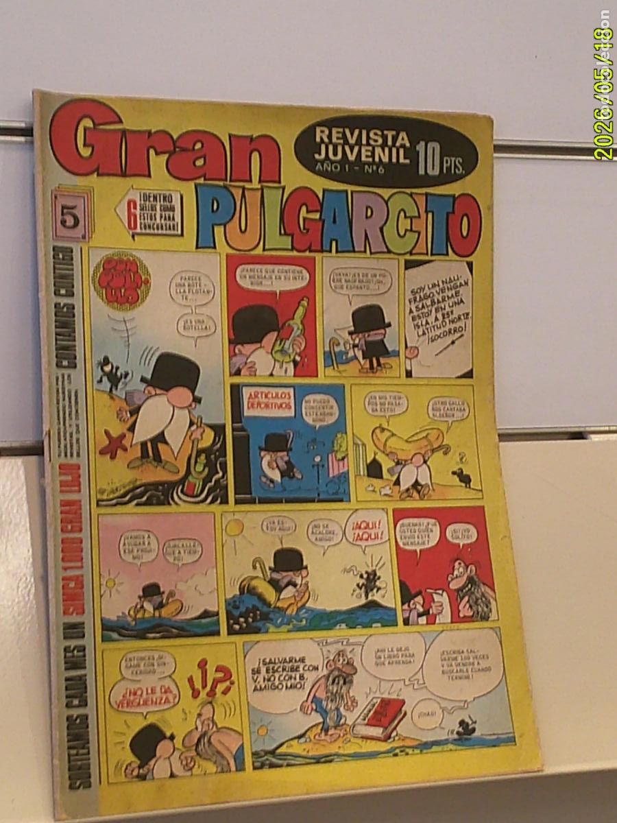Tebeos: GRAN PULGARCITO A&Ntilde;O I N&ordm; 6 - BRUGUERA