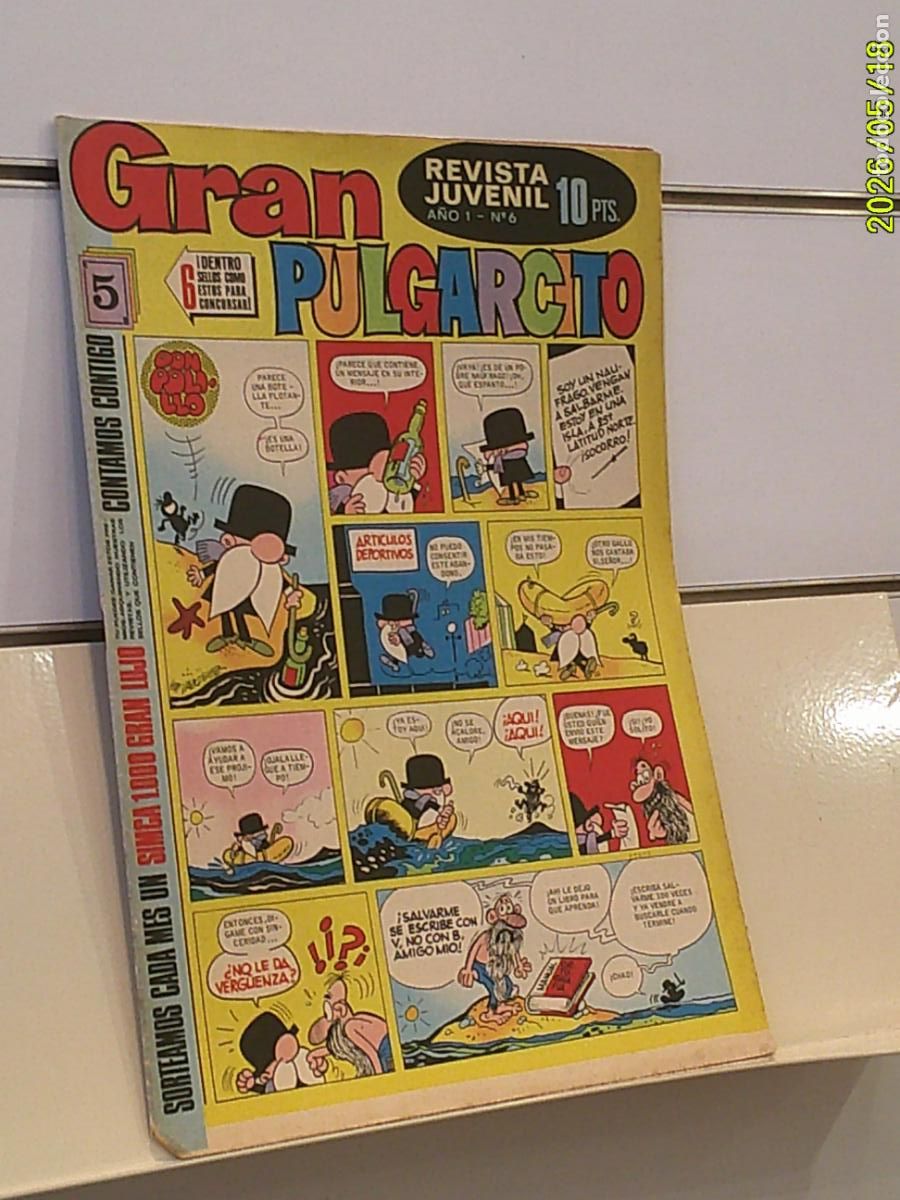 Tebeos: GRAN PULGARCITO A&Ntilde;O I N&ordm; 6 - BRUGUERA