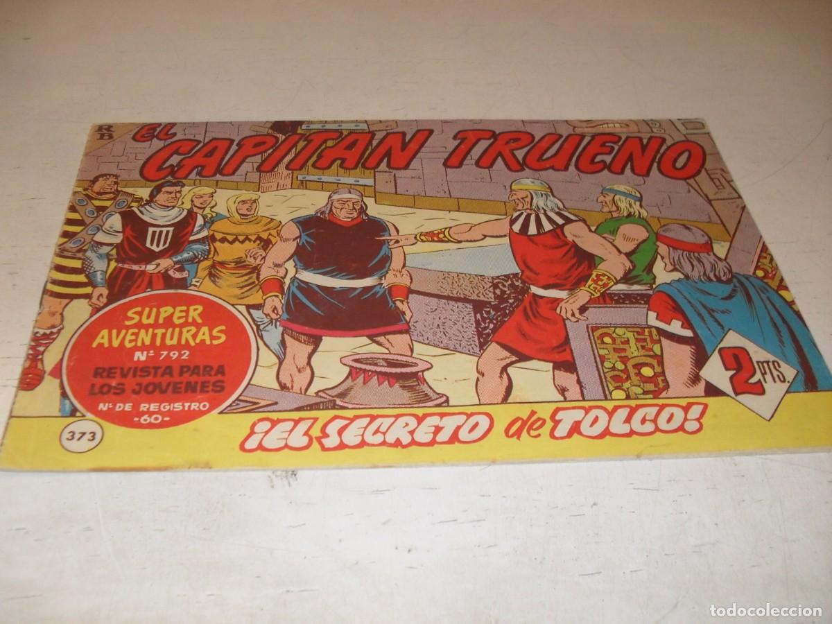 Tebeos: EL CAPITAN TRUENO,(ORIGINAL) 373,EL SECRETO DE TOLKO,DE V.MORA,DE 618.BRUGUERA,1956