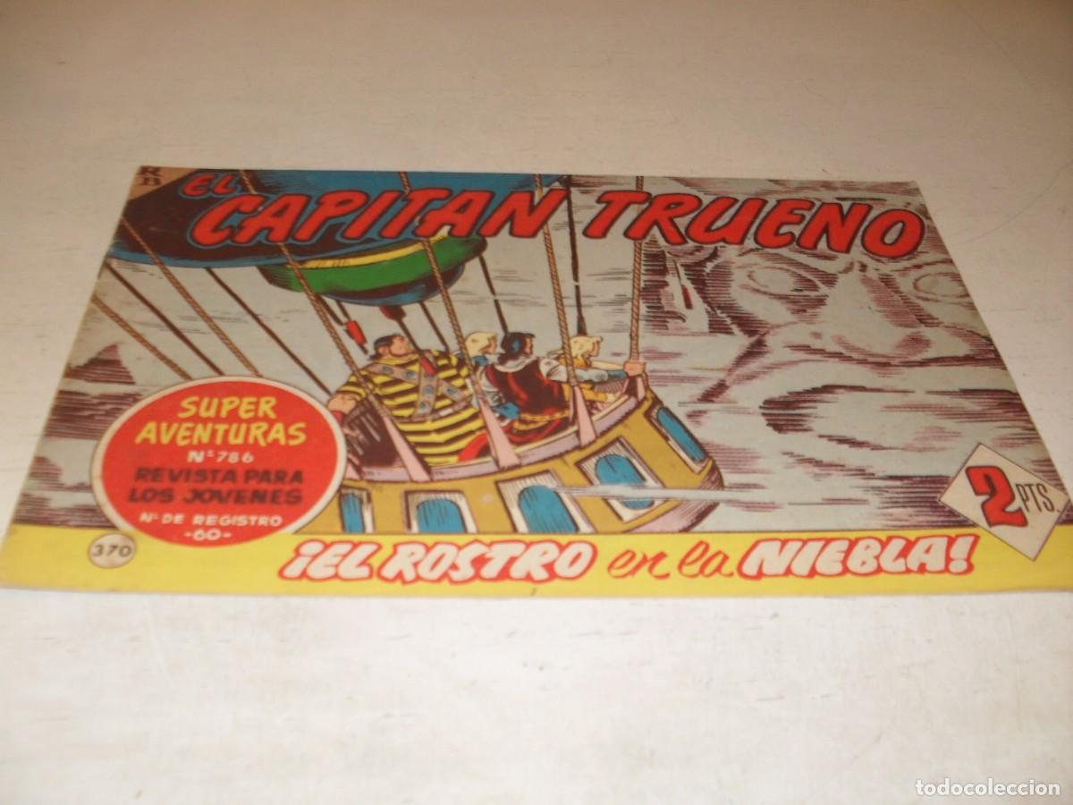 Tebeos: EL CAPITAN TRUENO,(ORIGINAL) 370,EL ROSTRO EN LA NIEBLA,DE V.MORA,DE 618.BRUGUERA,1956