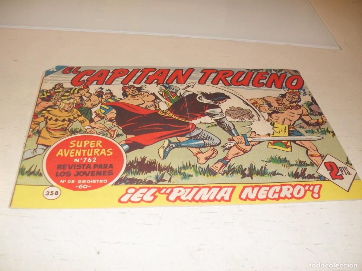 Tebeos: EL CAPITAN TRUENO,(ORIGINAL) 358,EL PUMA NEGRO&iexcl;&iexcl;,DE V.MORA,DE 618.BRUGUERA,1956