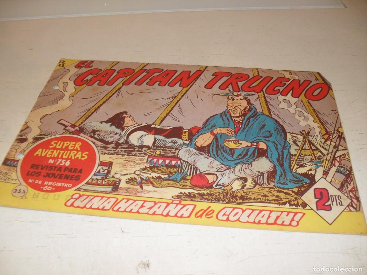 Tebeos: EL CAPITAN TRUENO,(ORIGINAL) N&ordm; 355,UNA HAZA&Ntilde;A DE GOLIATH&iexcl;&iexcl;,DE V.MORA,DE 618.BRUGUERA,1956