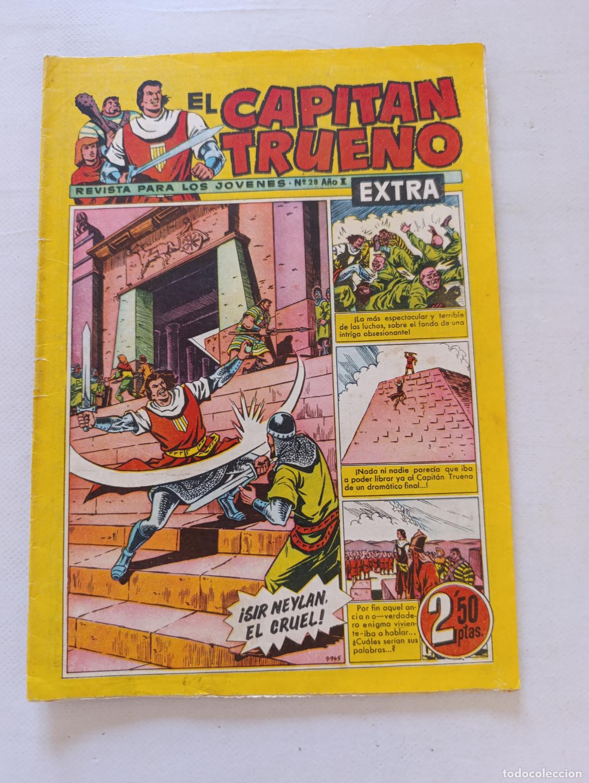 Tebeos: EL CAPITAN TRUENO EXTRA N&ordm; 28 - A&Ntilde;O I - ORIGINAL - BRUGUERA (125)