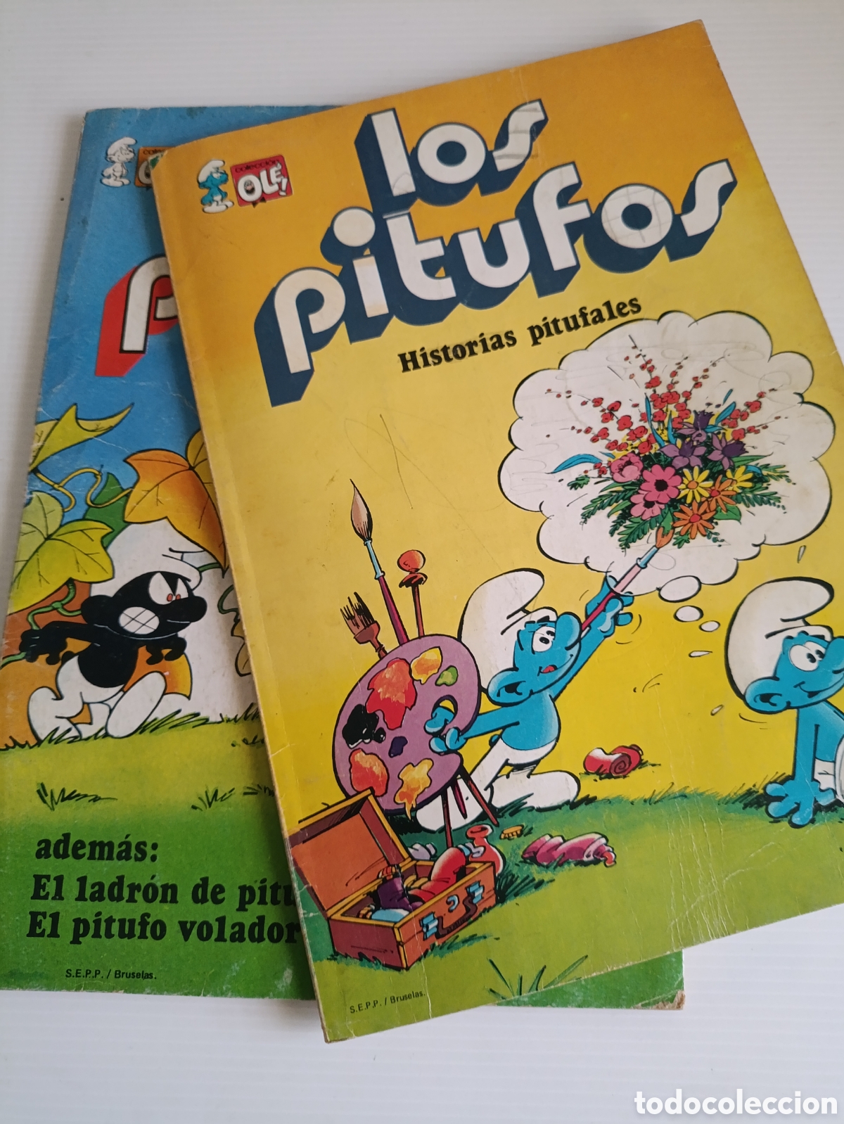 Tebeos: Lote 2 Oles Pitufos N&uacute;m 2 y N&uacute;m 9 - Foto 2