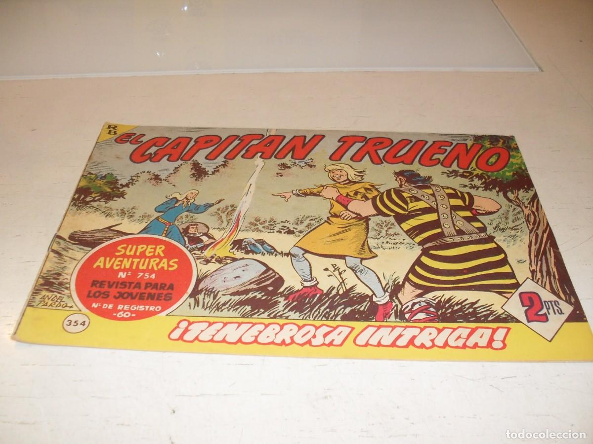 Tebeos: EL CAPITAN TRUENO,(ORIGINAL) N&ordm; 354.TENEBROSA INTRIGA&iexcl;&iexcl;,DE V.MORA,DE 618.BRUGUERA,1956