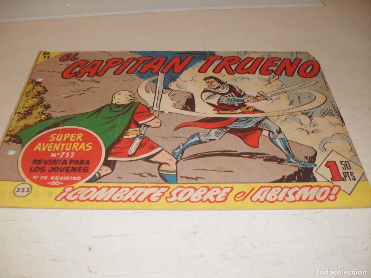Tebeos: EL CAPITAN TRUENO,(ORIGINAL) N&ordm; 353,COMBATE SOBRE EL ABISMO&iexcl;&iexcl;,DE V.MORA,DE 618.BRUGUERA,1956