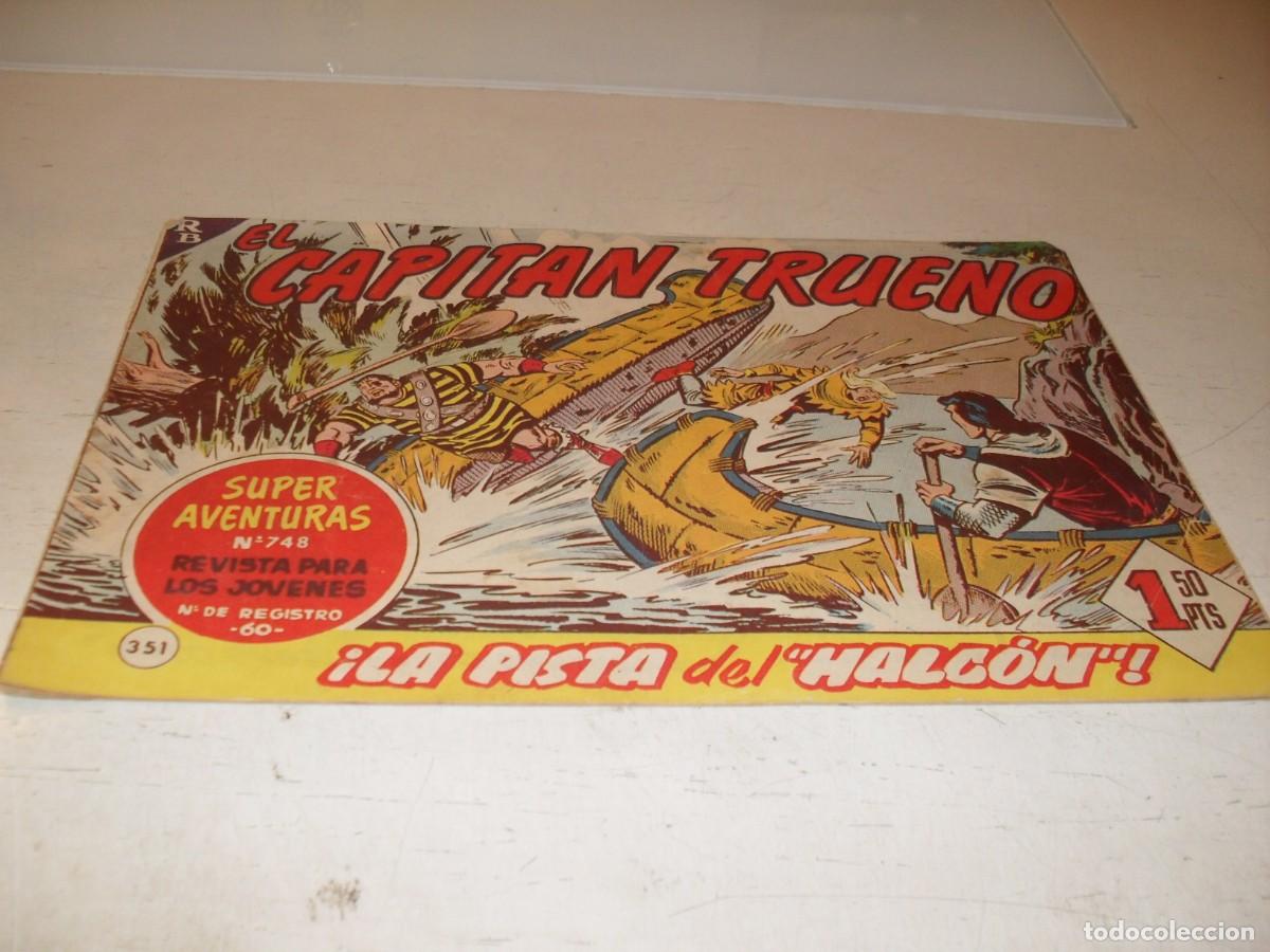 Tebeos: EL CAPITAN TRUENO,(ORIGINAL) N&ordm; 351,LA PISTA DEL HALCON&iexcl;&iexcl;,DE V.MORA,DE 618.BRUGUERA,1956