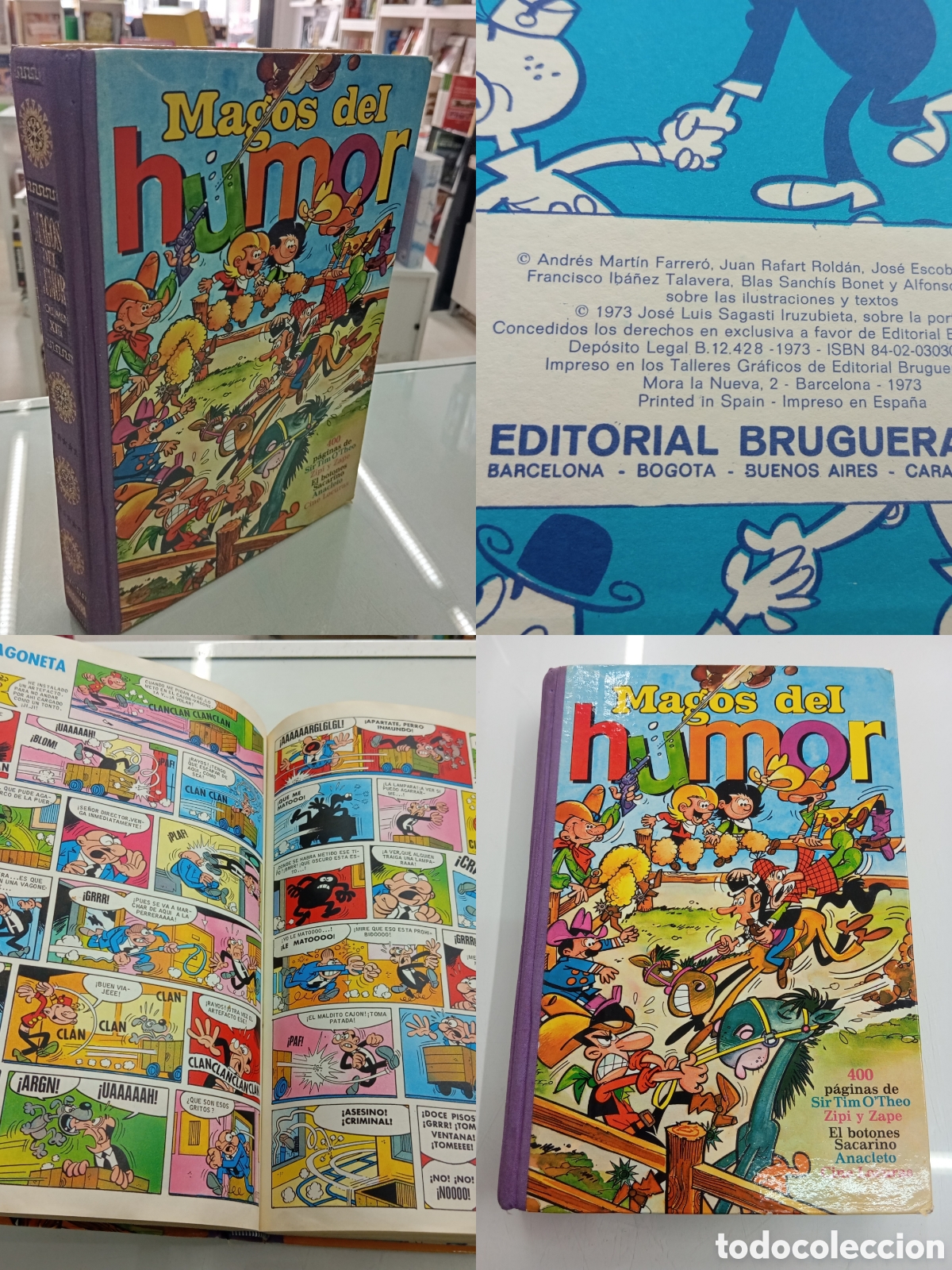 Tebeos: MAGOS DEL HUMOR N&ordm; XIII 13 BRUGUERA SIR TIM O'THEO CINE LOCURAS ANACLETO ZIPI ZAPE 1&ordf; EDICI&Oacute;N 1973