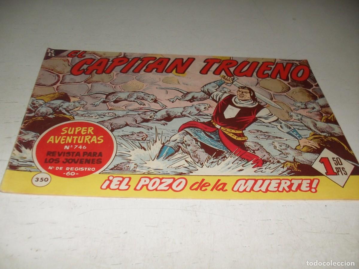Tebeos: EL CAPITAN TRUENO,(ORIGINAL) N&ordm; 350,CON CRISPIN ANUNCIANDO CHOCOLATES ELGORRIAG,DE 618.BRUGUERA,1956