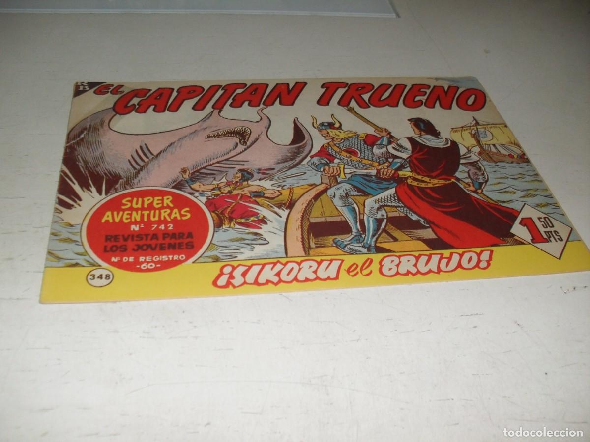 Tebeos: EL CAPITAN TRUENO,(ORIGINAL) N&ordm; 349,CON GOLIATH ANUNCIANDO CHOCOLATE ELGORRIAGA,DE 618.BRUGUERA,1956