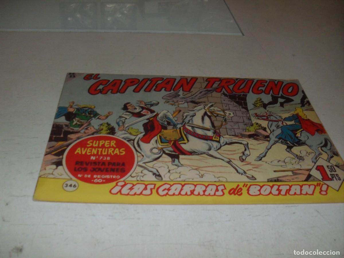 Tebeos: EL CAPITAN TRUENO,(ORIGINAL) N&ordm; 346, EL CAPITAN ANUNCIANDO CHOCOLATE ELGORRIAGA,DE 618.BRUGUERA,1956