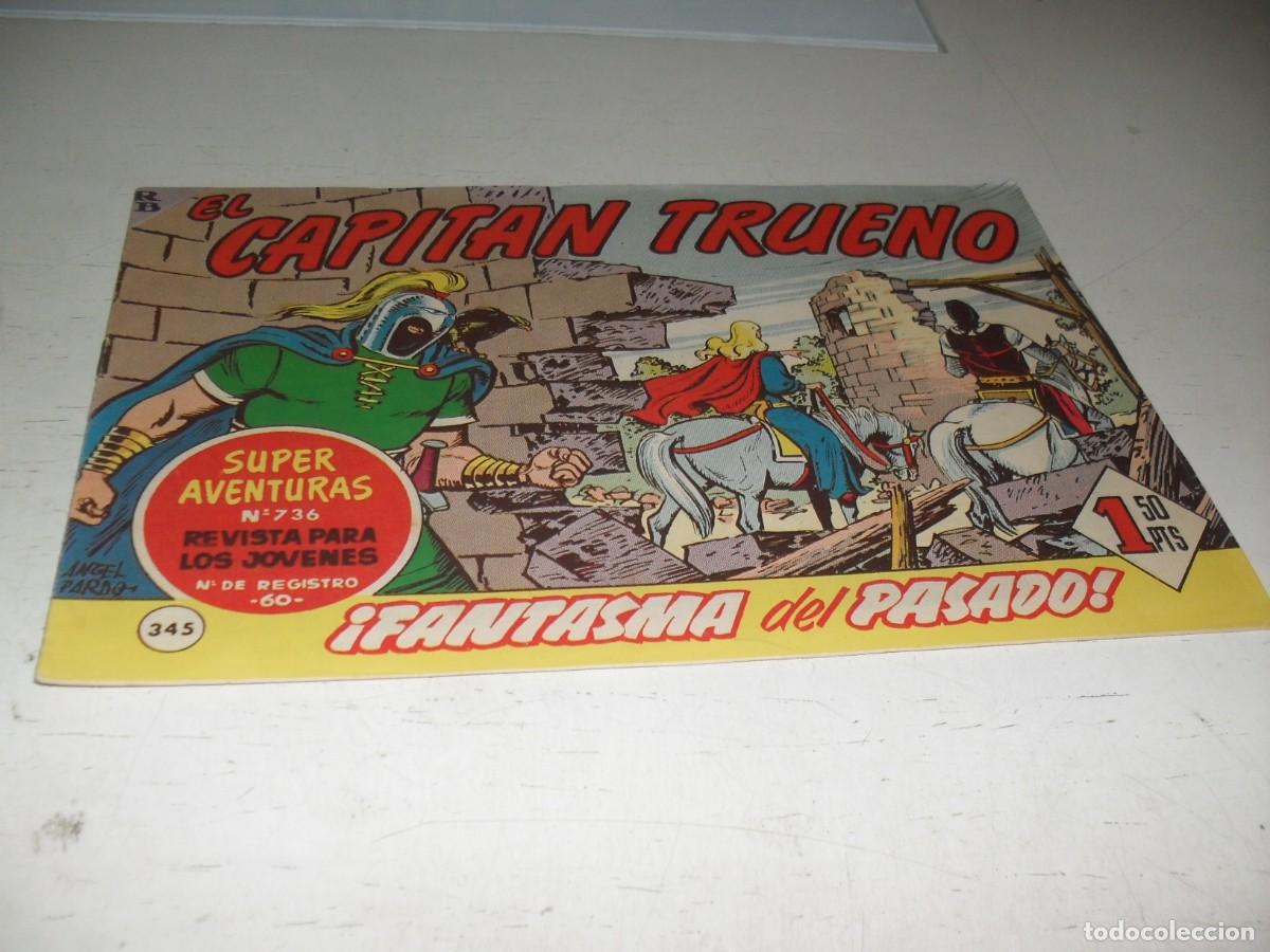 Tebeos: EL CAPITAN TRUENO,(ORIGINAL) N&ordm; 345,CON EL CAPITAN TRUENO Y EL JABATO JUNTOS,DE 618.BRUGUERA,1956