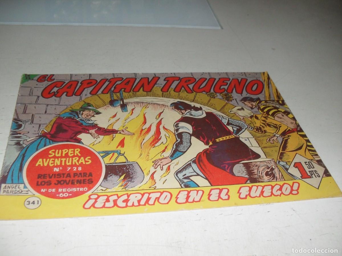 Tebeos: EL CAPITAN TRUENO,(ORIGINAL) N&ordm; 341,ESCRITO EN EL FUEGO,DE V.MORA,DE 618.BRUGUERA,1956