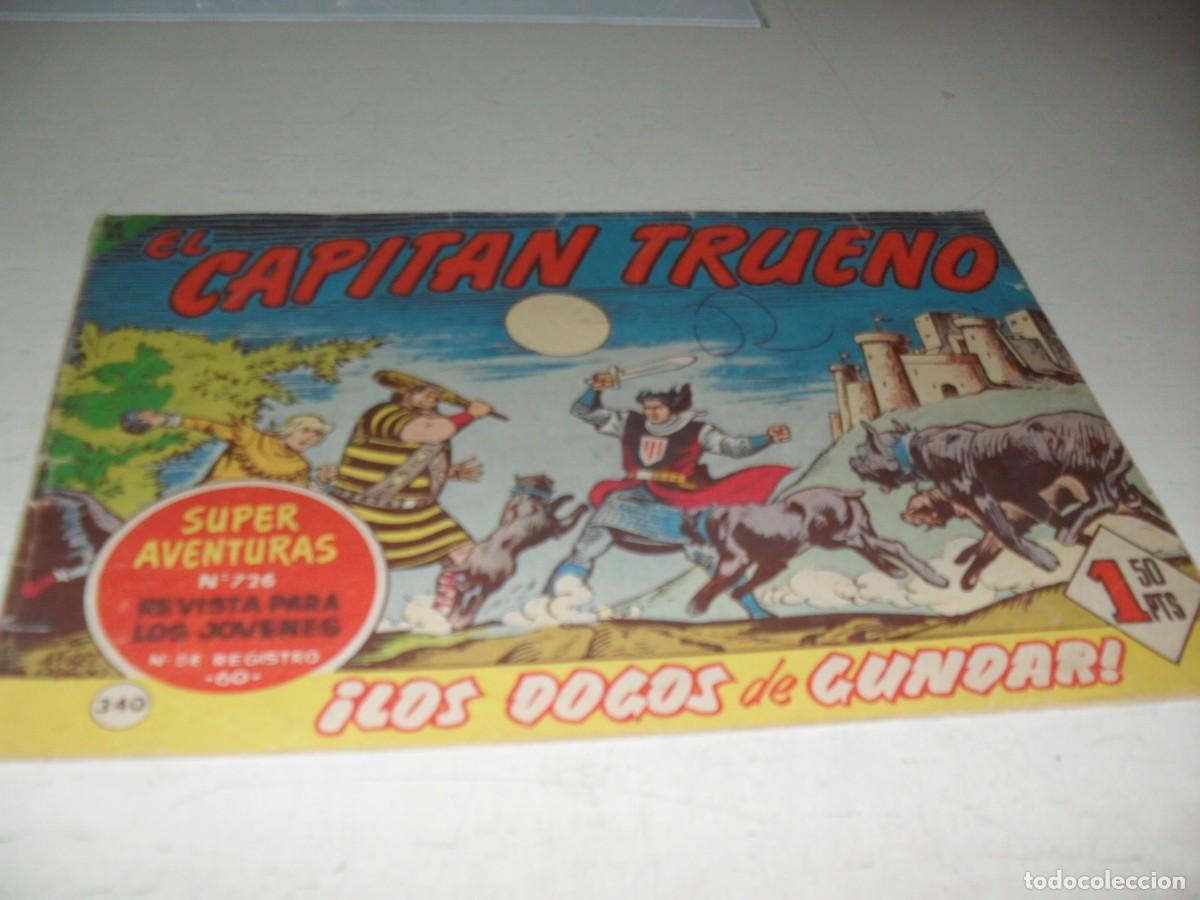 Tebeos: EL CAPITAN TRUENO,(ORIGINAL) N&ordm; 340,CON CAPITAN ANUNCIANDO CHOCOLATE ELGORRIAGA,DE 618.BRUGUERA,1956