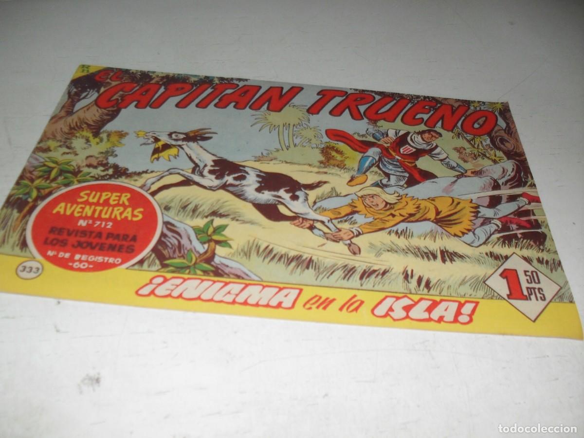 Tebeos: EL CAPITAN TRUENO,(ORIGINAL) N&ordm; 333,ENIGMA EN LA ISLA,DE V.MORA,DE 618.BRUGUERA,1956