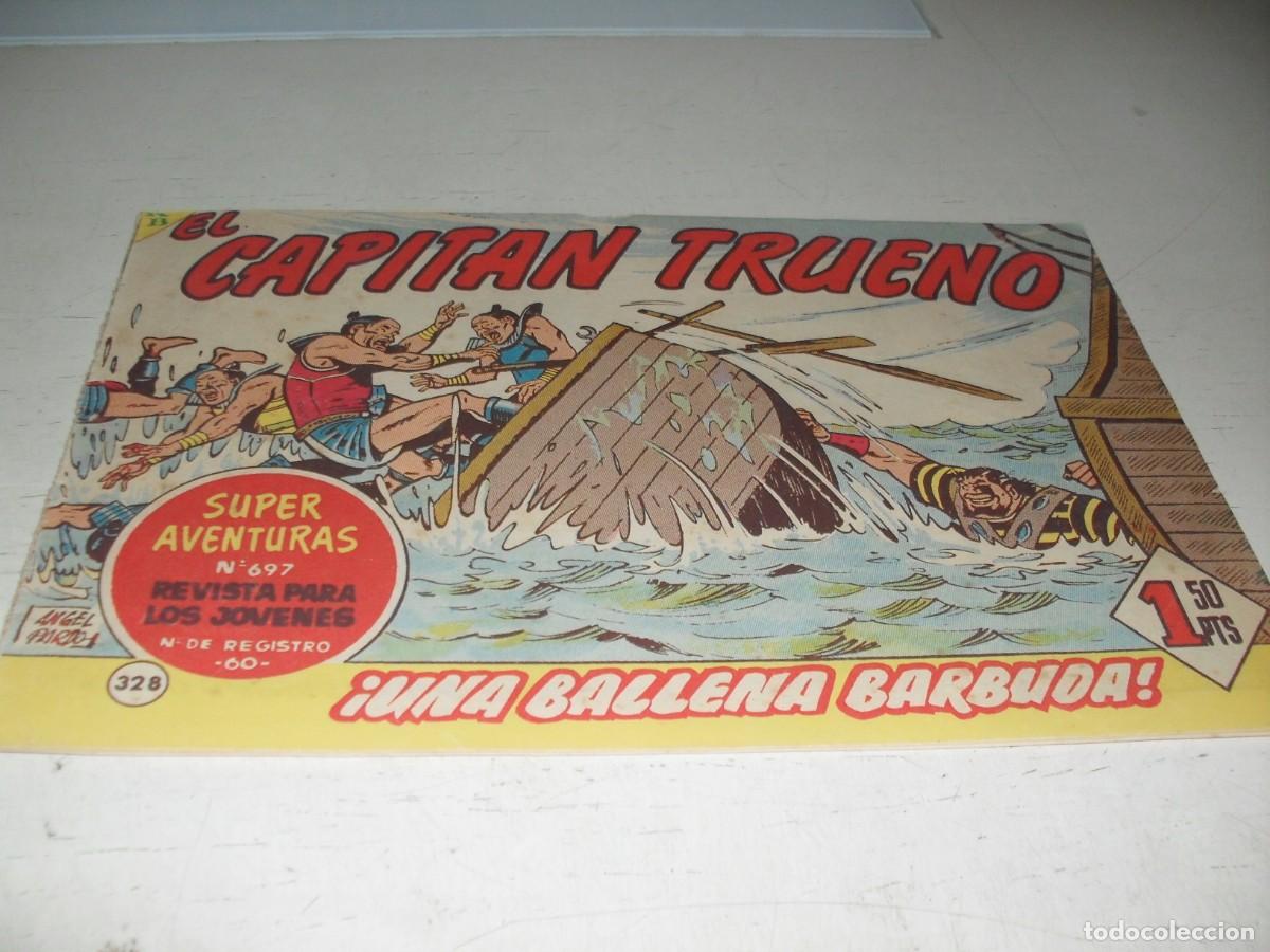 Tebeos: EL CAPITAN TRUENO,(ORIGINAL) N&ordm; 328,UNA BALLENA BARBUDA&iexcl;&iexcl;,DE V.MORA,DE 618.BRUGUERA,1956