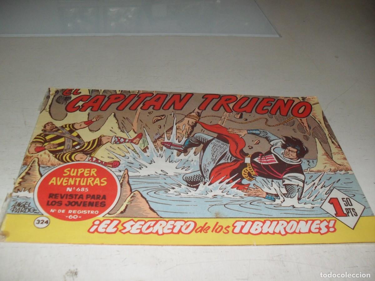 Tebeos: EL CAPITAN TRUENO,(ORIGINAL) N&ordm; 324,CON AVENTURAS DEL PAJE ELGORRIAGA,DE 618.BRUGUERA,1956