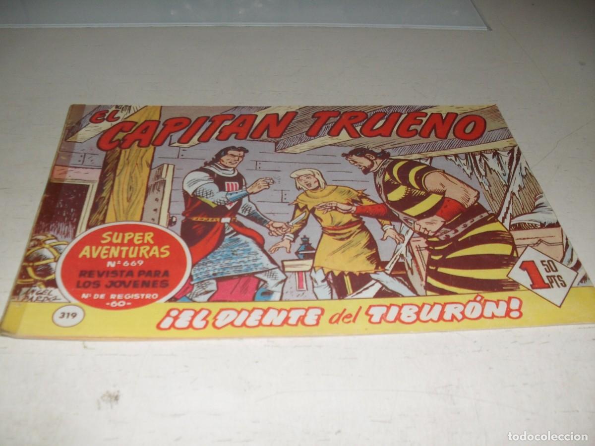 Tebeos: EL CAPITAN TRUENO,(ORIGINAL) N&ordm; 319,CON AVENTURAS DEL PAJE ELGORRIAGA,DE 618.BRUGUERA,1956