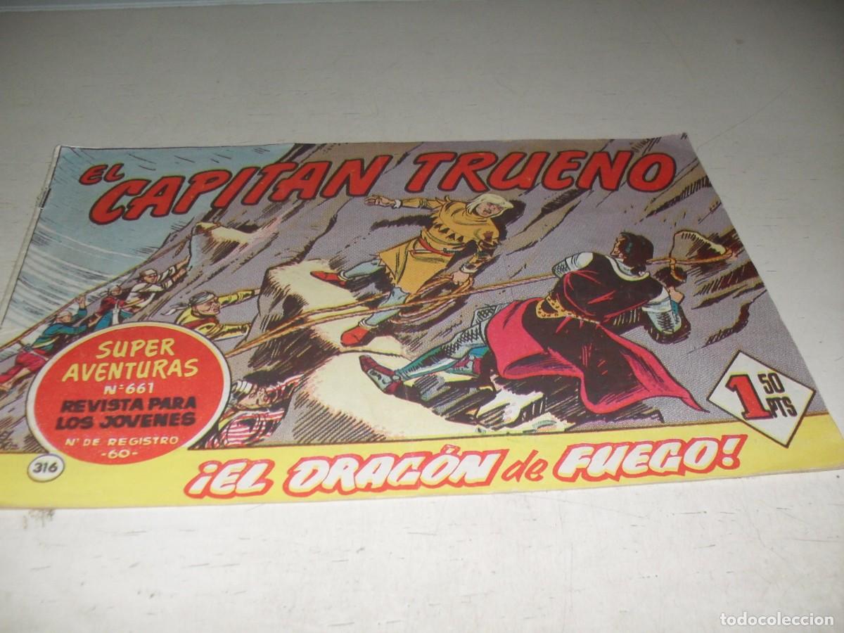 Tebeos: EL CAPITAN TRUENO,(ORIGINAL) N&ordm; 316,CON AVENTURAS DEL PAJE ELGORRIAGA,DE 618.BRUGUERA,1956