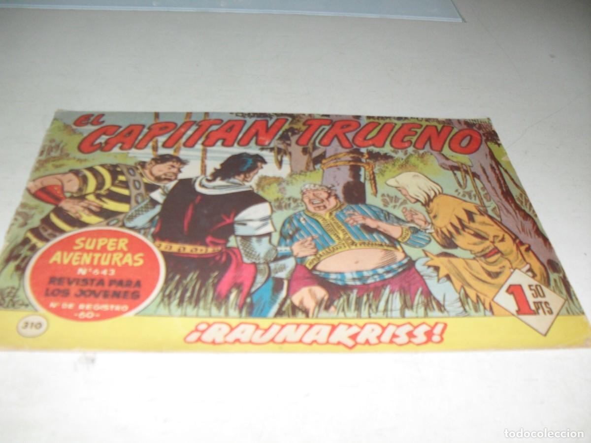 Tebeos: EL CAPITAN TRUENO,(ORIGINAL) N&ordm; 310,CON AVENTURAS DEL PAJE ELGORRIAGA,DE 618.BRUGUERA,1956