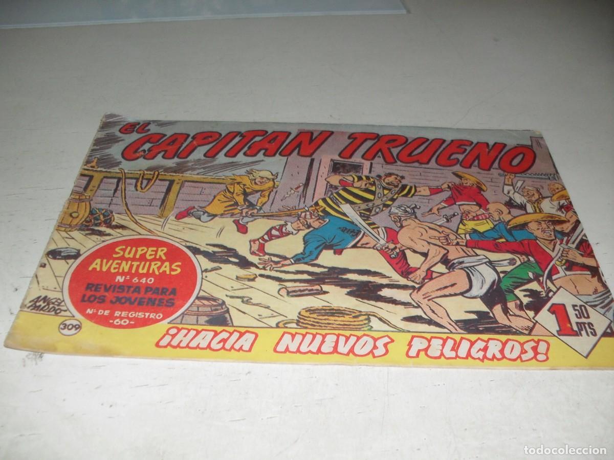 Tebeos: EL CAPITAN TRUENO,(ORIGINAL) N&ordm; 309,CON AVENTURAS DEL PAJE ELGORRIAGA,DE 618.BRUGUERA,1956