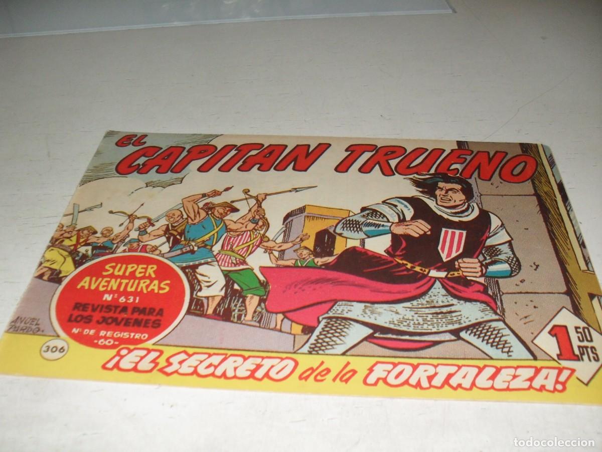 Tebeos: EL CAPITAN TRUENO,(ORIGINAL) N&ordm; 306,EL SECRETO DE LA FORTALEZA&iexcl;&iexcl;,DE V.MORA,DE 618.BRUGUERA,1956