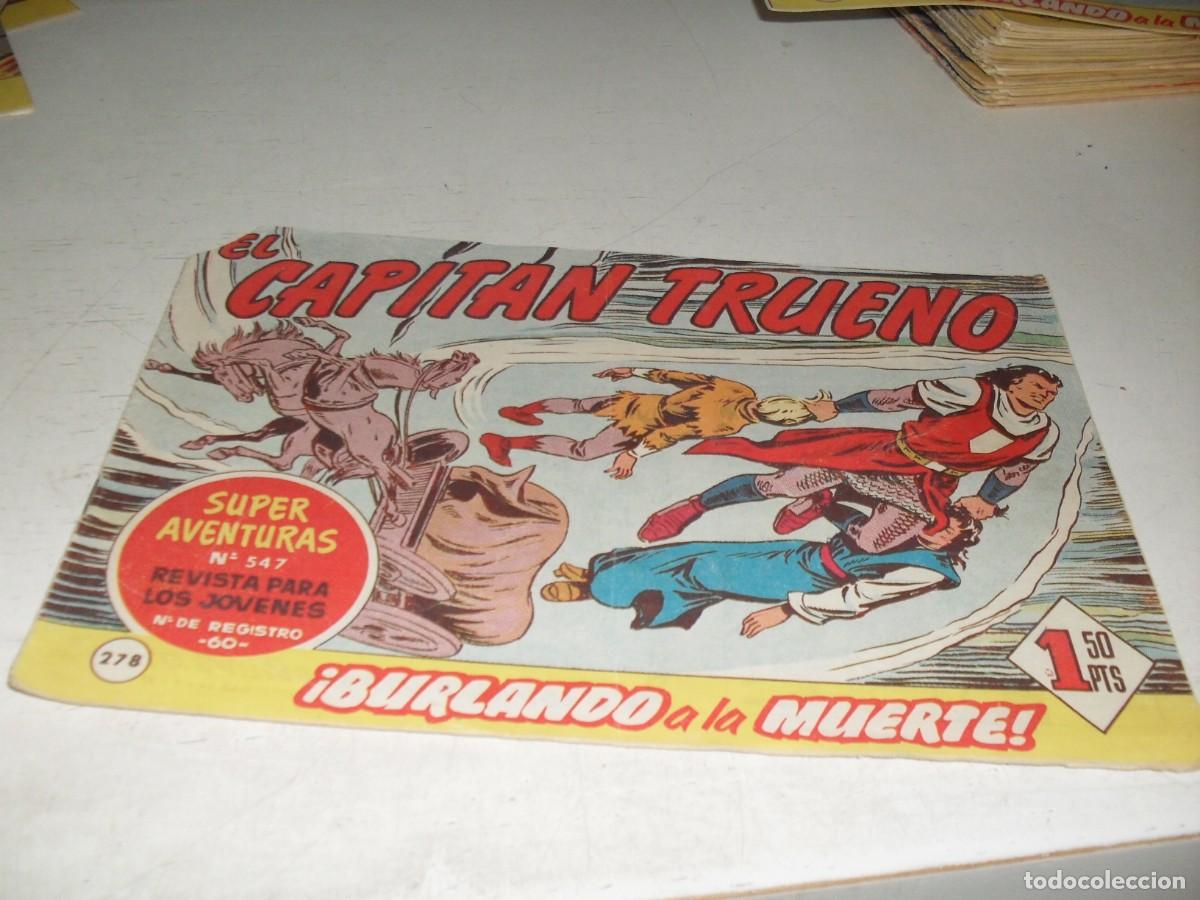Tebeos: EL CAPITAN TRUENO,(ORIGINAL) N&ordm; 278,BURLANDO LA MUERTE&iexcl;&iexcl;,DE V.MORA,DE 618.BRUGUERA,1956