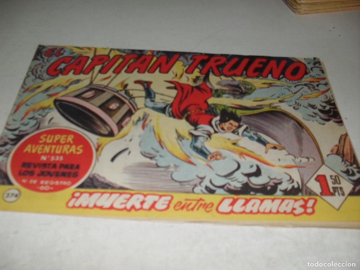 Tebeos: EL CAPITAN TRUENO,(ORIGINAL) N&ordm; 274,MUERTE ENTRE LLAMAS&iexcl;&iexcl;,DE V.MORA,DE 618.BRUGUERA,1956