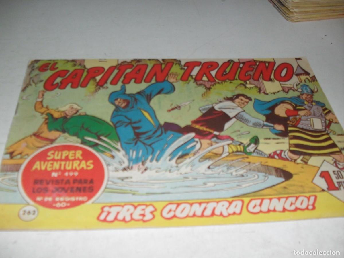 Tebeos: EL CAPITAN TRUENO,(ORIGINAL) N&ordm; 262,TRES CONTRA CINCO&iexcl;&iexcl;,DE V.MORA,DE 618.BRUGUERA,1956