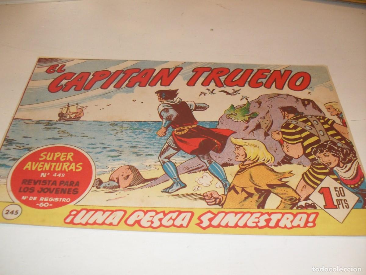 Tebeos: EL CAPITAN TRUENO,(ORIGINAL) N&ordm; 245,UNA PESCA SINIESTRA&iexcl;&iexcl;,DE V.MORA,DE 618.BRUGUERA,1956