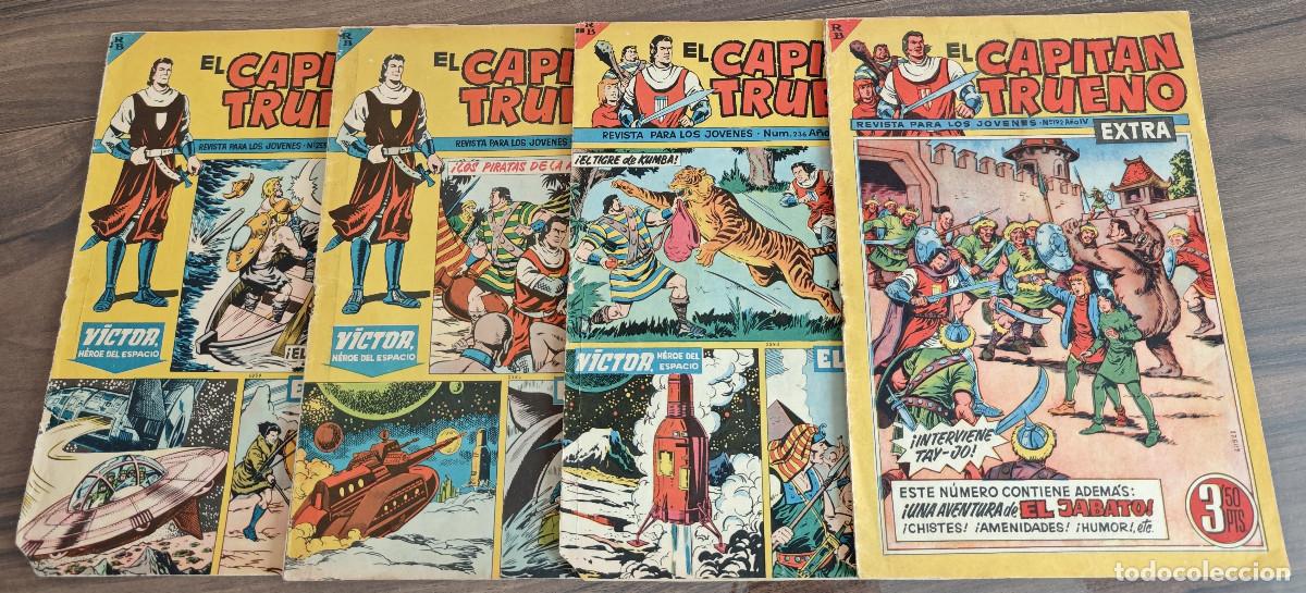 BDs: CAPITAN TRUENO EXTRA n&ordm; 192, 236, 243 y 253 (Bruguera 1963/64) 4 tebeos.
