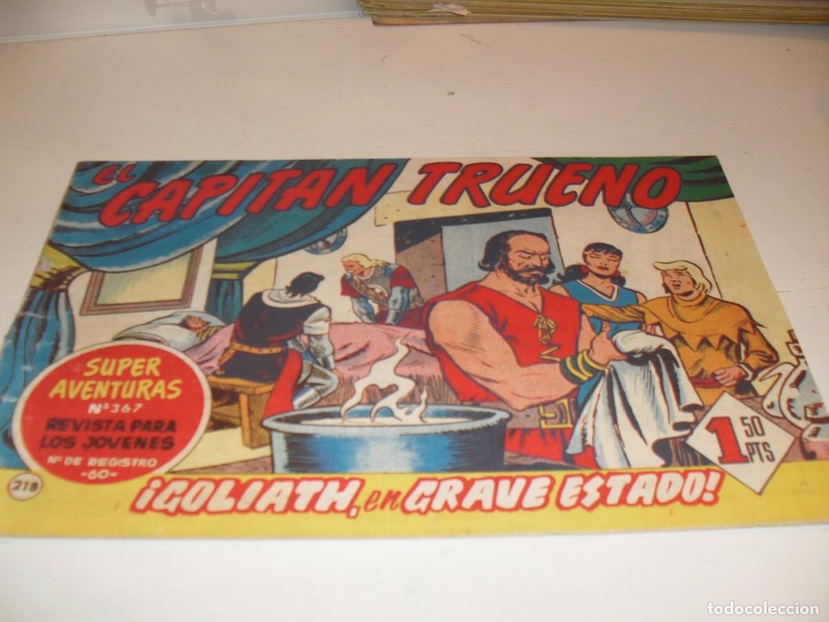 Tebeos: EL CAPITAN TRUENO,(ORIGINAL) N&ordm; 218,GOLIATH EN GRAVE ESTADO&iexcl;&iexcl;,DE V.MORA,DE 618.BRUGUERA,1956