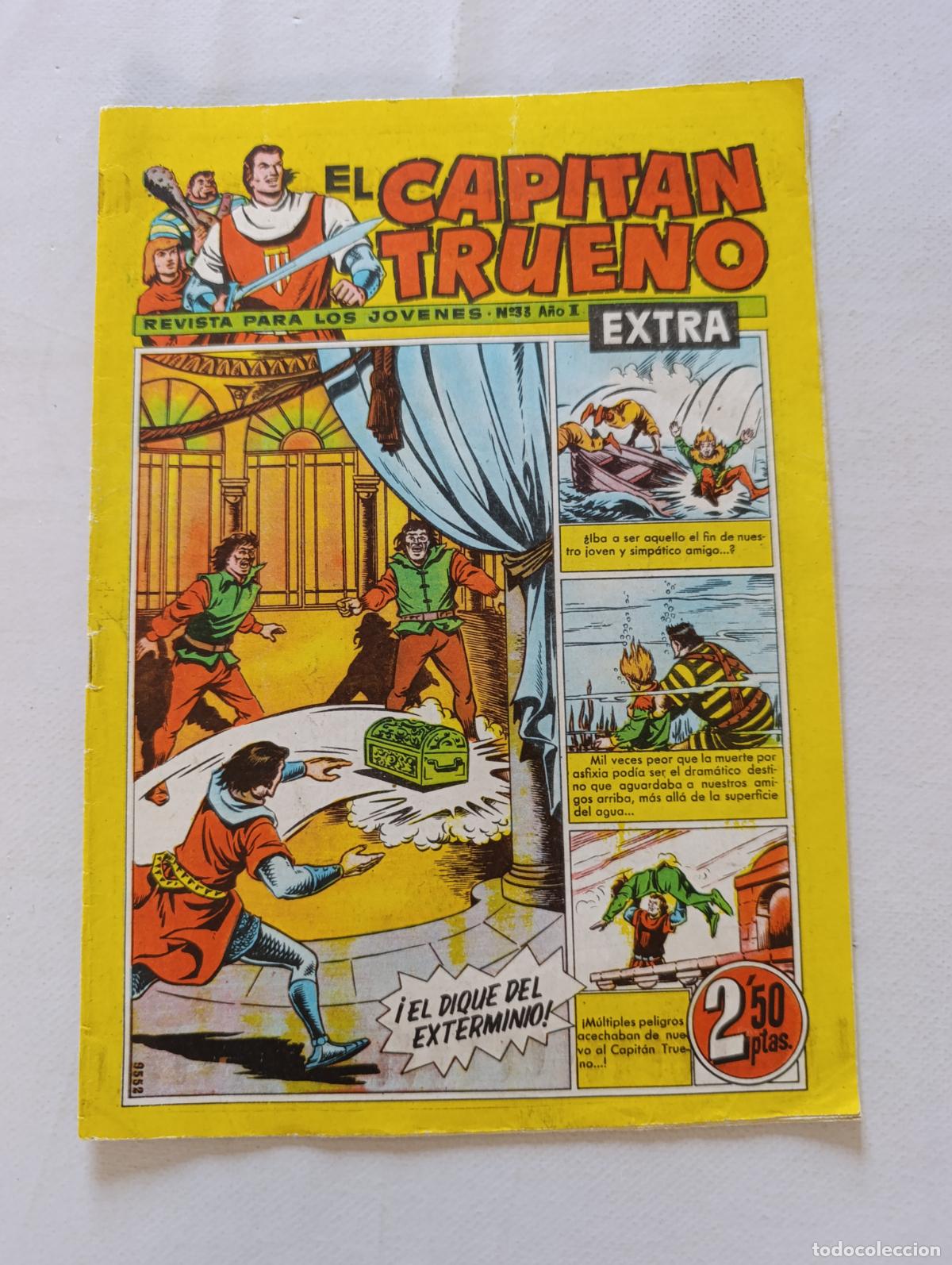 Tebeos: EL CAPITAN TRUENO EXTRA N&ordm; 33 - A&Ntilde;O I - ORIGINAL - BRUGUERA (297)
