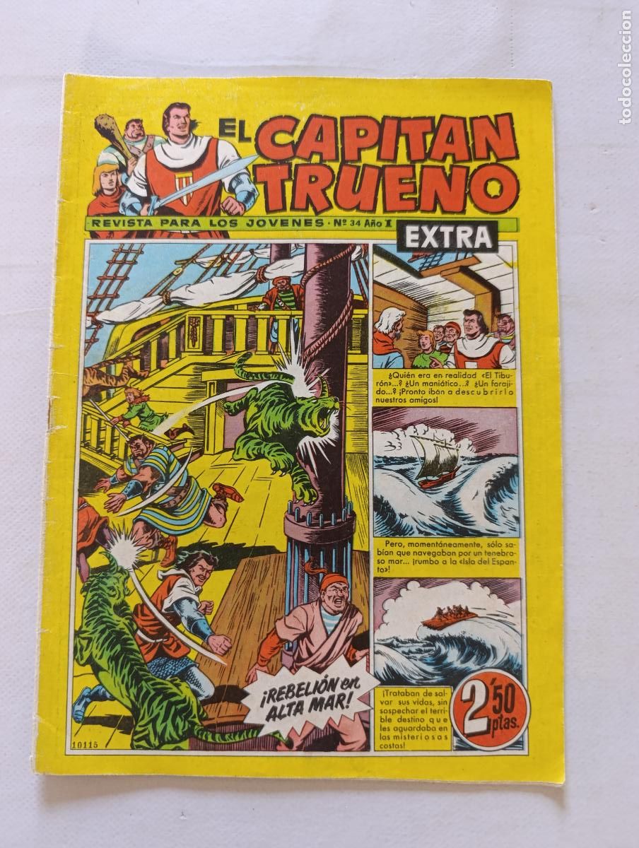 Tebeos: EL CAPITAN TRUENO EXTRA N&ordm; 34 - A&Ntilde;O I - ORIGINAL - BRUGUERA (297)
