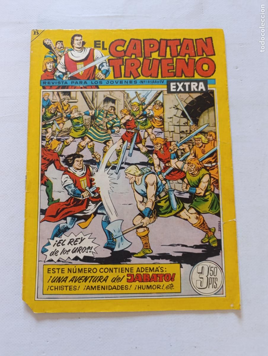 Tebeos: EL CAPITAN TRUENO EXTRA N&ordm; 185 - A&Ntilde;O IV - ORIGINAL - BRUGUERA (297)